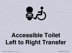 Accessible Toilet with Left to Right Transfer